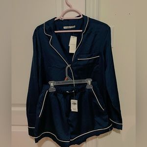 NWT Satin Blue Abercrombie Sleepwear Set